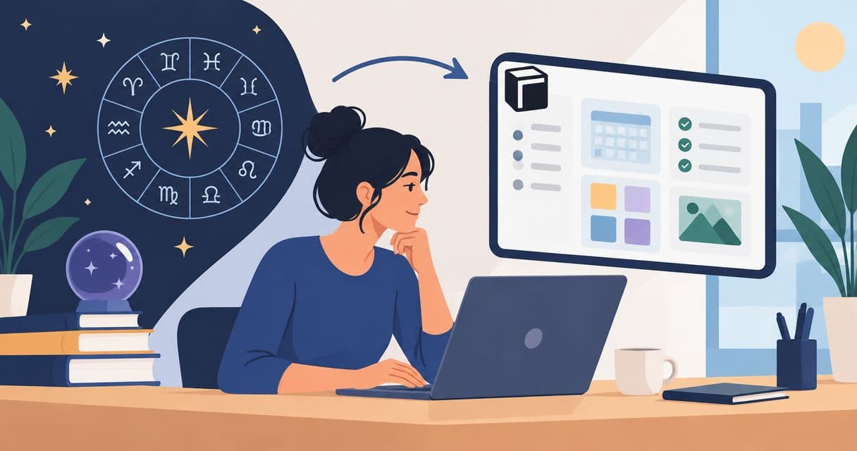 Astrofluence vers Notion : workflow complet pour votre espace de travail 2026